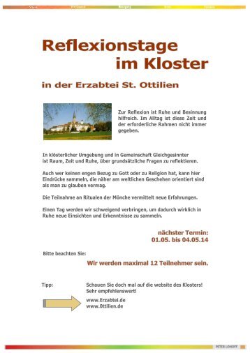 Klostertage in St. Ottilien - Peter Lohoff