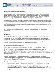 Übungen zur KM 1: Quanten-, Atom- und Molekülphysik Übungsblatt ...