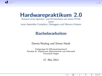 Download/Link - Praktische Informatik - Universität Siegen