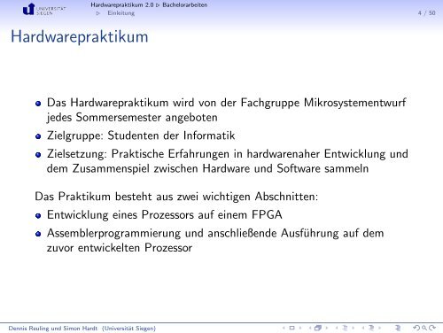 Download/Link - Praktische Informatik - Universität Siegen