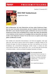 ÖKO-TEST Goldschmuck - Presse