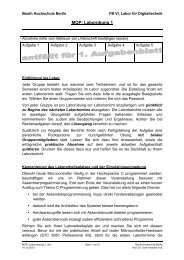 Laboraufgabenblatt 1 - Beuth Hochschule für Technik Berlin