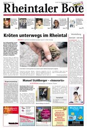 Kröten unterwegs im Rheintal - Aktuelle Ausgabe