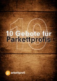 10 Gebote für Parkettprofis