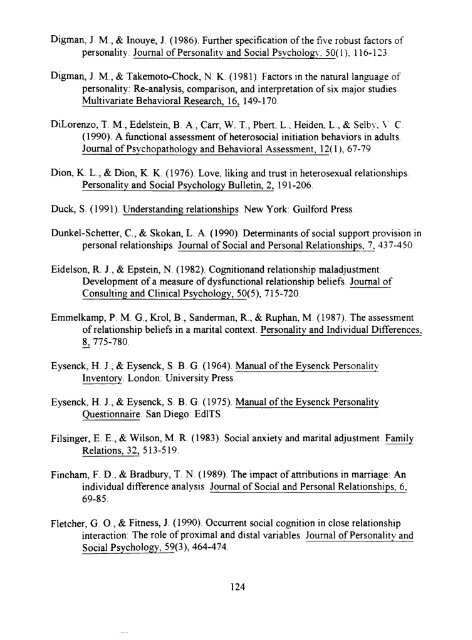 THE FIVE FACTORS OF PERSONALITY AND INTERPERSONAL ...