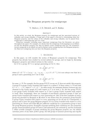 The Bergman property for semigroups