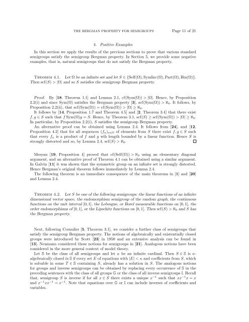 The Bergman property for semigroups