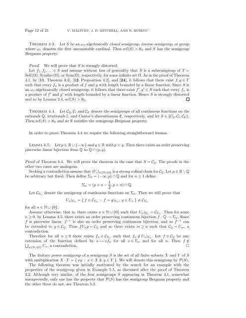 The Bergman property for semigroups