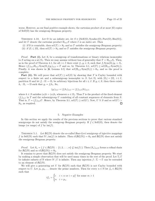 The Bergman property for semigroups