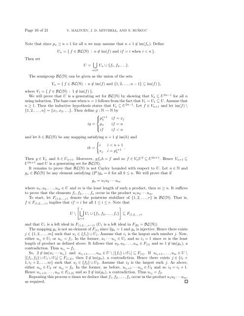 The Bergman property for semigroups