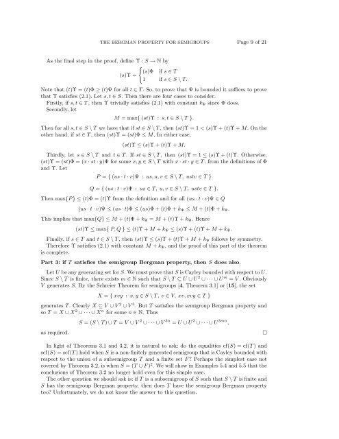 The Bergman property for semigroups