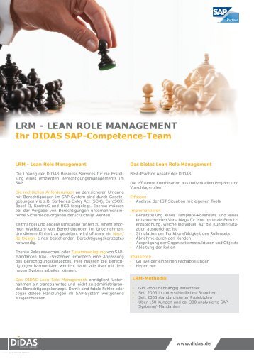 LRM - Lean Role Management - Didas