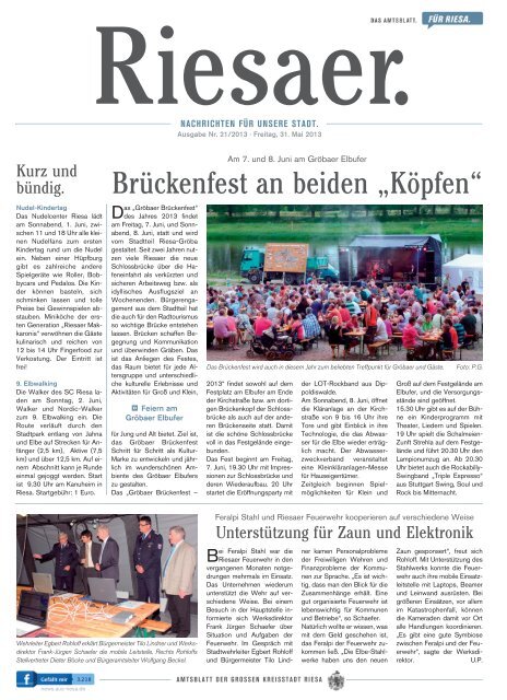 Ausgabe vom 31.05.2013 (pdf, 7287KB) - Riesa