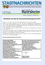 Ausgabe Nr. 39 vom 26. September 2013, Teil I - Rutesheim