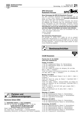 Ausgabe Nr. 50 vom 12. Dezember 2013, Teil II - Rutesheim