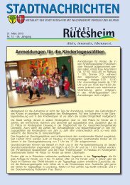 Ausgabe Nr. 12 vom 21. März 2013, Teil I - Rutesheim