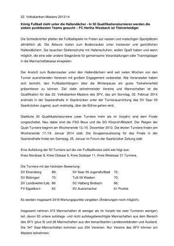 Volksbanken-Masters Bericht-1 Männer