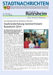 Ausgabe Nr. 3 vom 16. Januar 2014, Teil I - Rutesheim