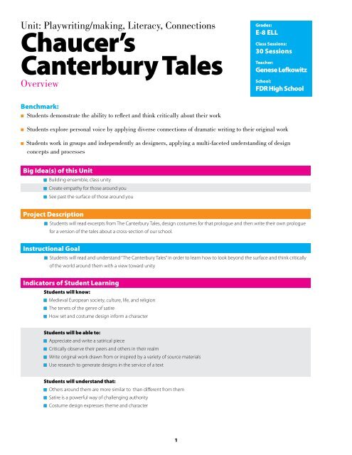 canterbury tales class system