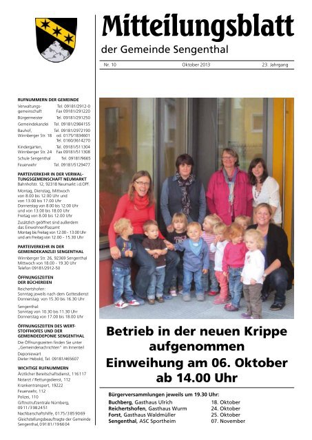 Oktober - Gemeinde Sengenthal