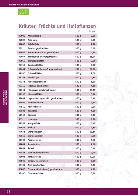 Teepreisliste 2013/2014