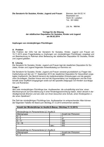 Impfungen von minderjährigen Flüchtlingen.pdf - Die Senatorin für ...