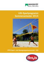 USI-Sportprogramm Sommersemester 2014 - IFFB Sport- und ...