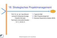 18. Strategisches Projektmanagement - Lehrstuhl Softwaretechnologie