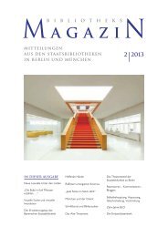 Bibliotheks Magazin 2013-02 - Staatsbibliothek zu Berlin