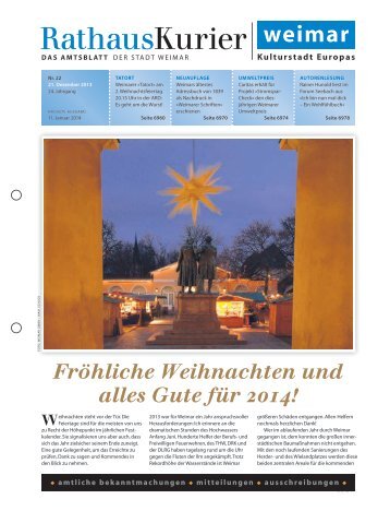 Rathauskurier 22 2013 - Stadt Weimar