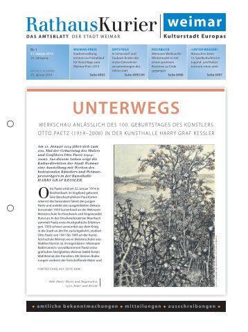 Rathauskurier 1 2014 - Stadt Weimar