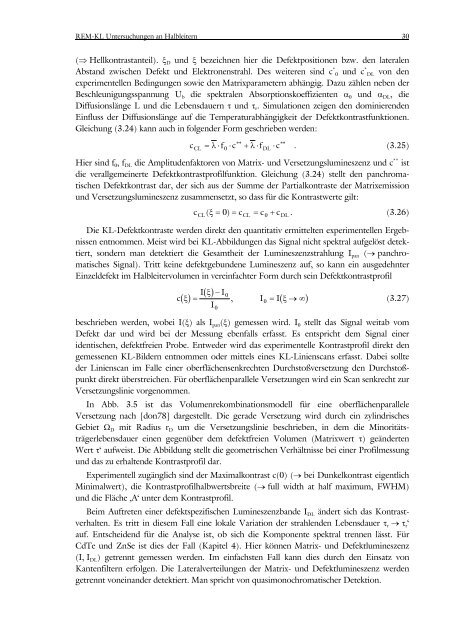 3 REM-KL Untersuchungen an Halbleitern