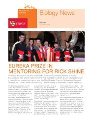 Biology Newsletter - The University of Sydney