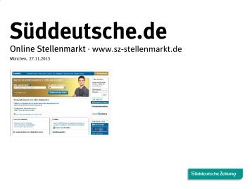 Preisblatt Online Stellenmarkt - sz-media.de - Süddeutsche Zeitung