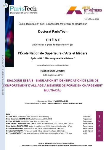 Dialogue essais-simulation et identification de lois de comportement ...