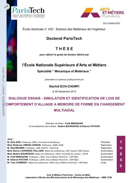 Dialogue essais-simulation et identification de lois de comportement ...