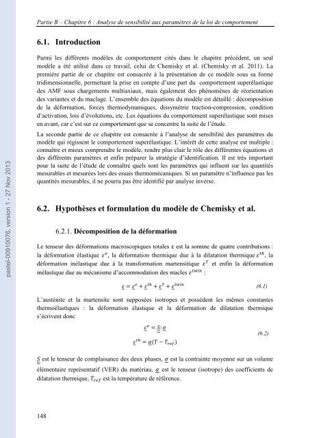 Dialogue essais-simulation et identification de lois de comportement ...