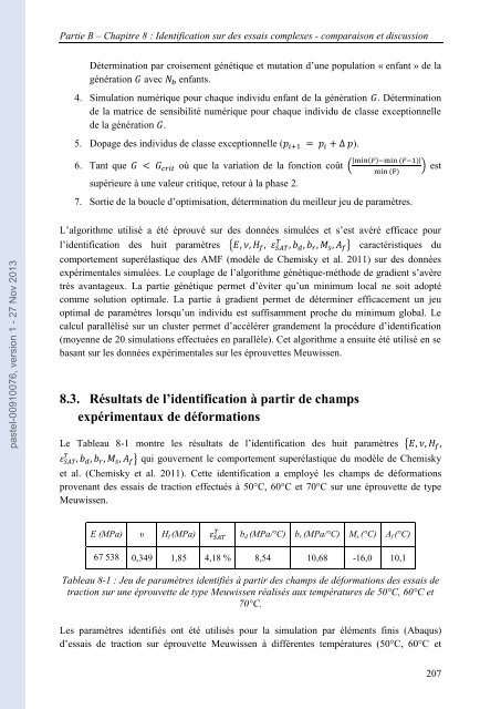 Dialogue essais-simulation et identification de lois de comportement ...