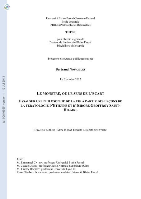 Le monstre dissertation image