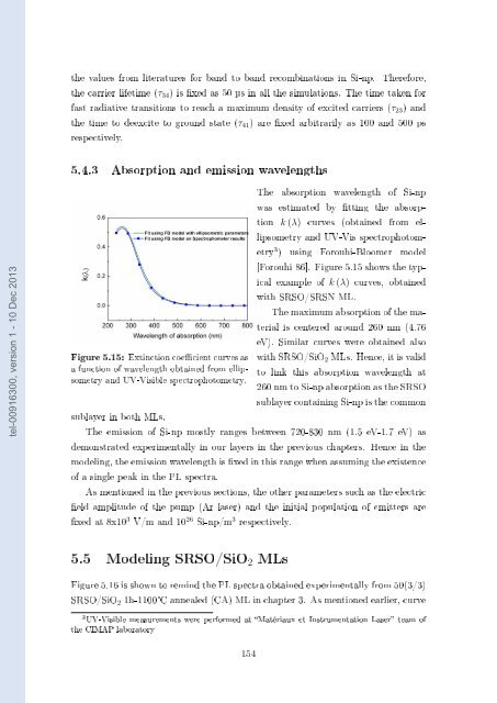 Films minces à base de Si nanostructuré pour des cellules ...