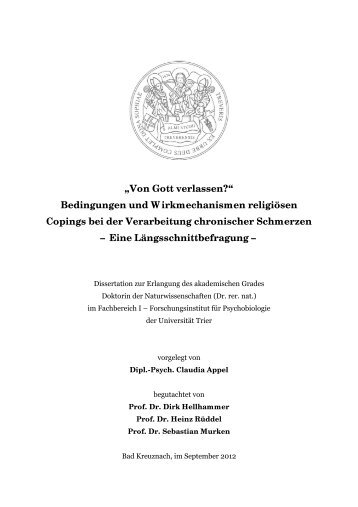 Dokument 1.pdf - Hochschulschriftenserver der Universität Trier - hbz