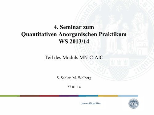 Seminar 4 - Universität zu Köln