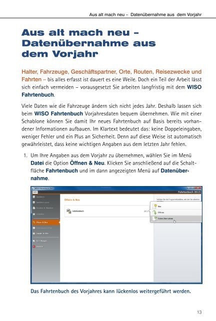 WISO Fahrtenbuch