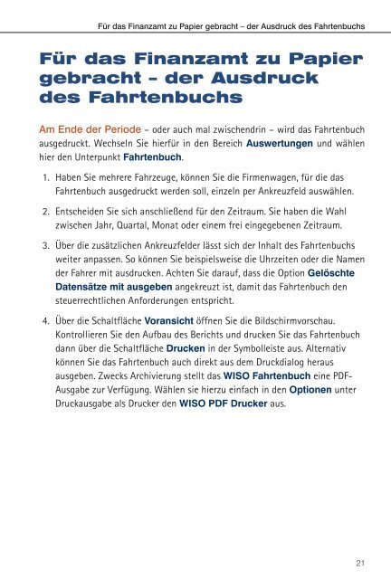 WISO Fahrtenbuch