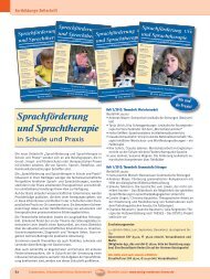 Sprachförderung und Sprachtherapie - Verlag Modernes Lernen