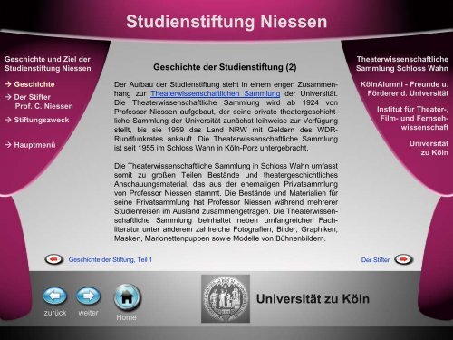 Studienstiftung Niessen - Verwaltung - Universität zu Köln