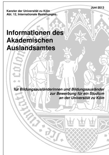 Informationen des Akademischen Auslandsamtes - Verwaltung