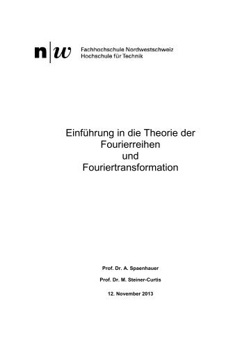 Fourierreihen und Fouriertransformation - Fachhochschule ...