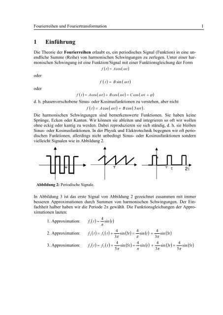 Fourierreihen und Fouriertransformation - Fachhochschule ...