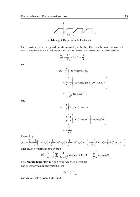 Fourierreihen und Fouriertransformation - Fachhochschule ...